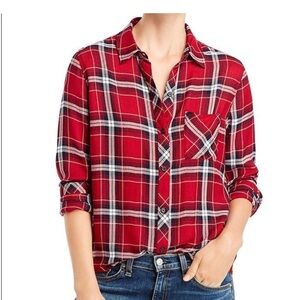 Rails Red Plaid Flannel Button-Up Shirt